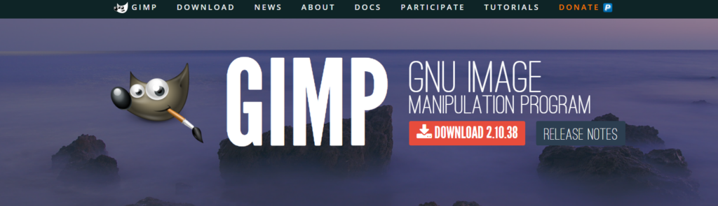 GIMP's homepage